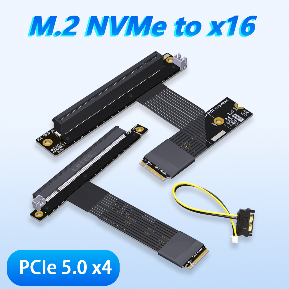ADT-LINK M.2 NGFF NVMe to PCIe - Pcie 5.0 Gpu Riser Cable 评论和价格