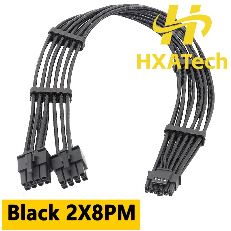 HXATech- 2x8PIN 3X8PIN 4X8PIN  - Dual 8Pin To 16Pin 12Vhpwr Cable 评论和价格