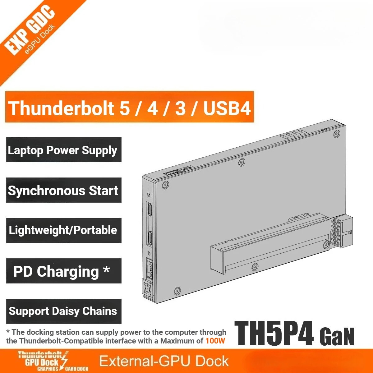 Upgraded TH5P4GaN Laptop Thund - Gpu External Dock Egpu Thunderbolt 4 评论和价格